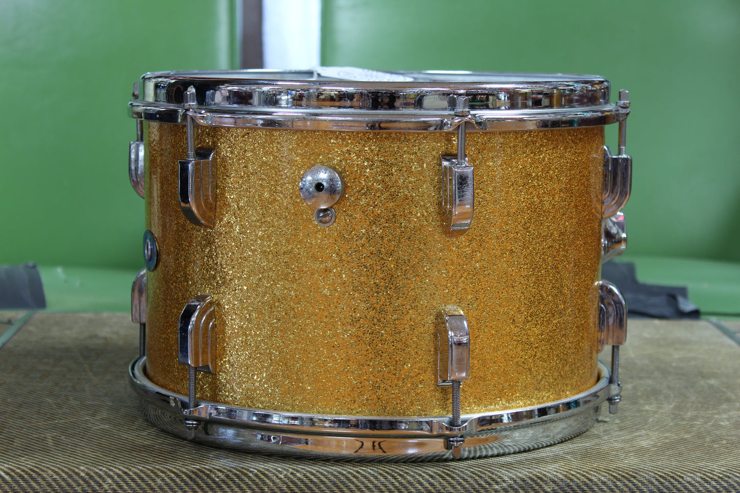 1960s Leedy Frank Capp outfit in Sparkling Gold Pearl 14x20 14x14 8x12
