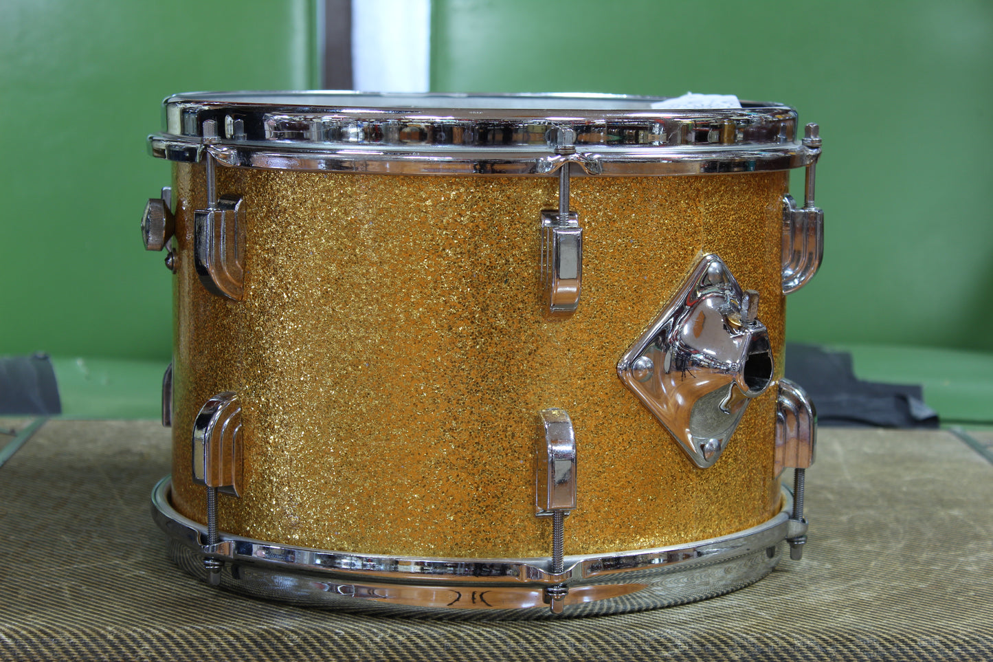 1960s Leedy Frank Capp outfit in Sparkling Gold Pearl 14x20 14x14 8x12