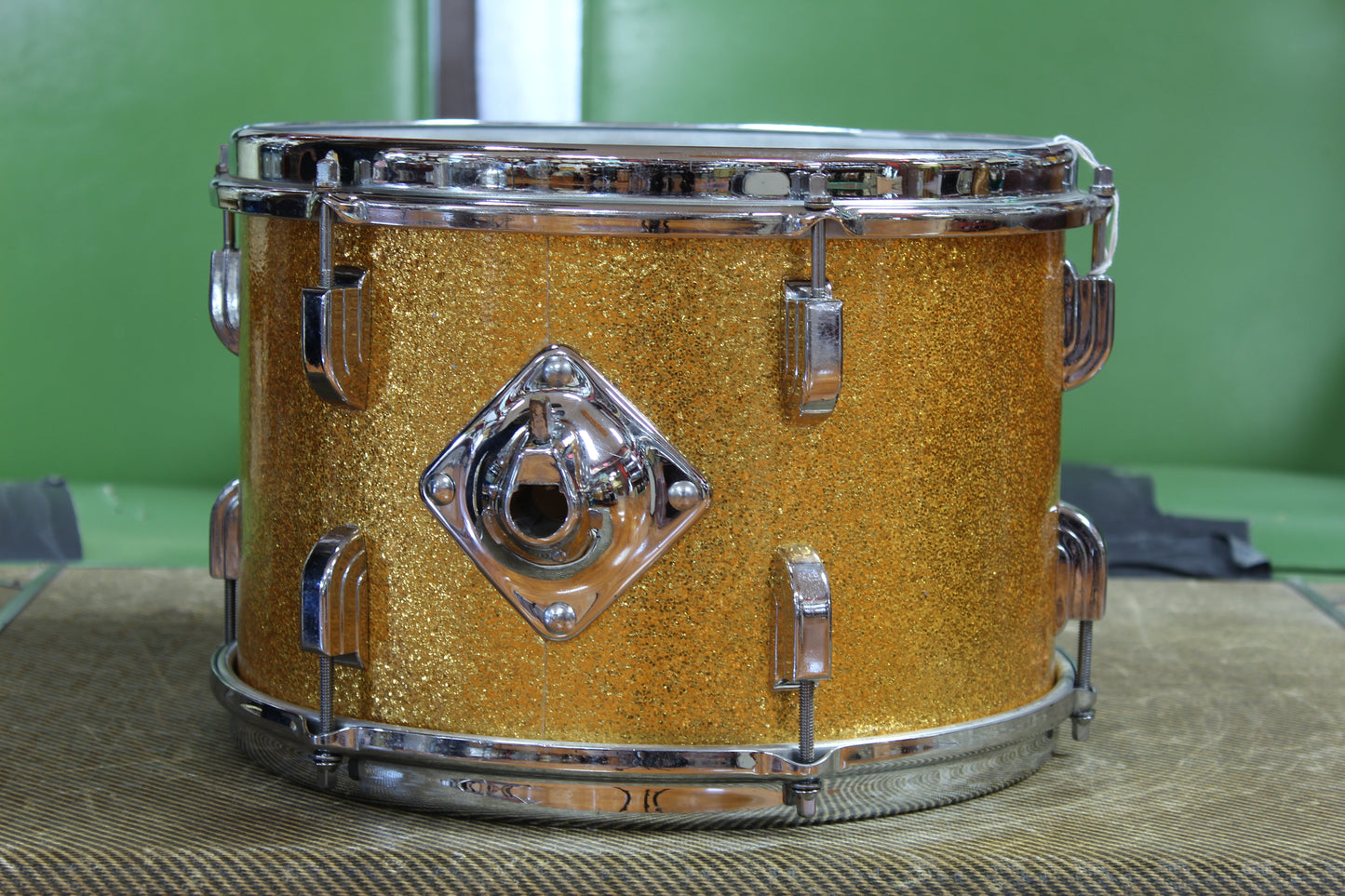 1960s Leedy Frank Capp outfit in Sparkling Gold Pearl 14x20 14x14 8x12