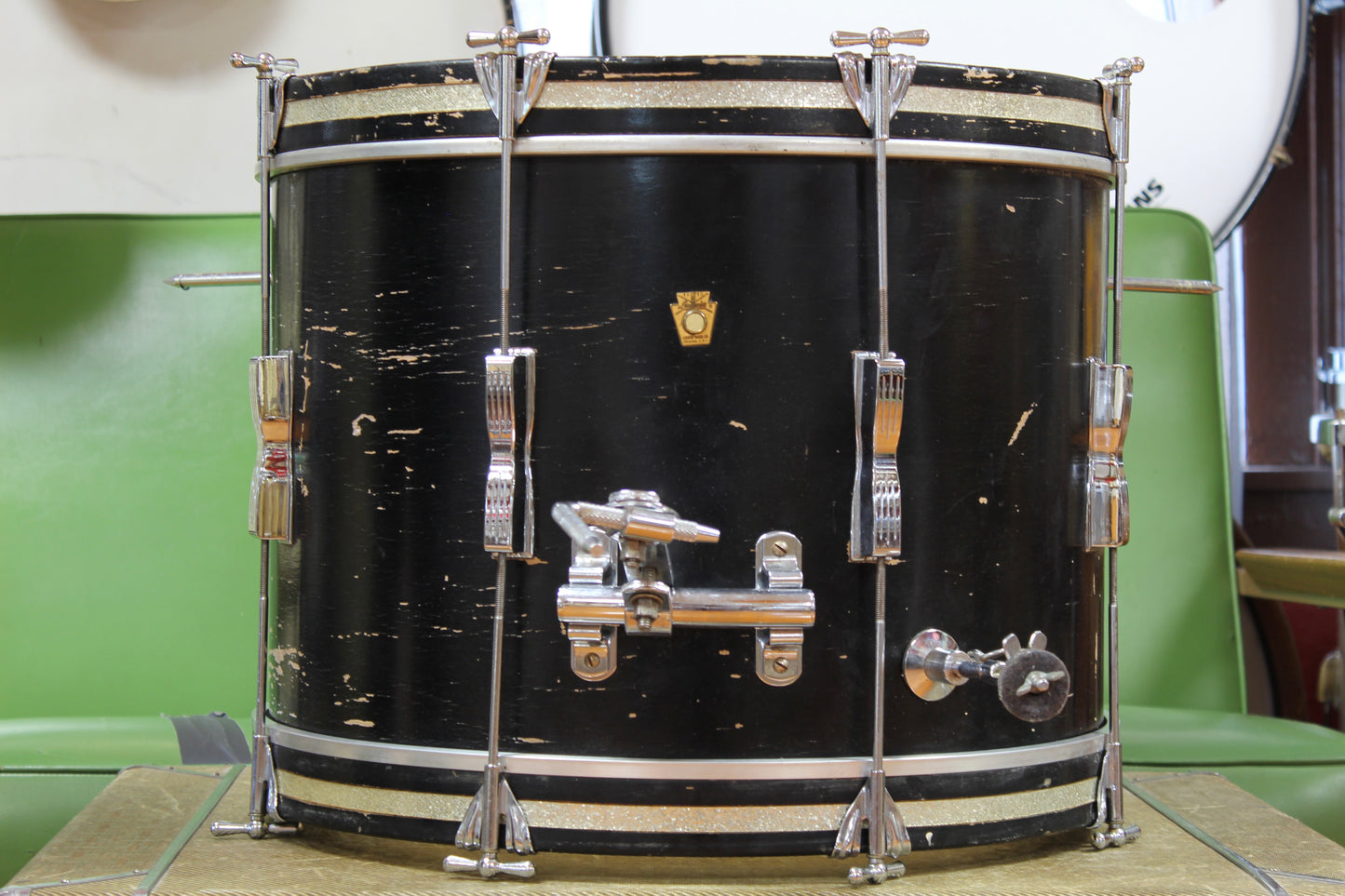 1966 Ludwig Club Date in Black Lacquer 14x20 14x14 8x12