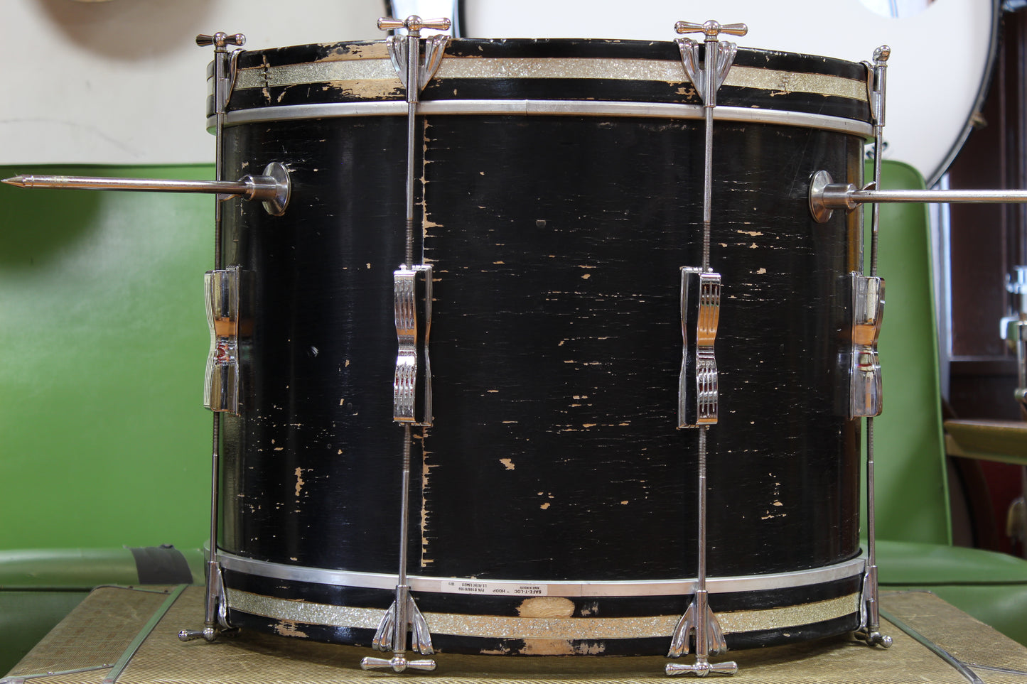 1966 Ludwig Club Date in Black Lacquer 14x20 14x14 8x12
