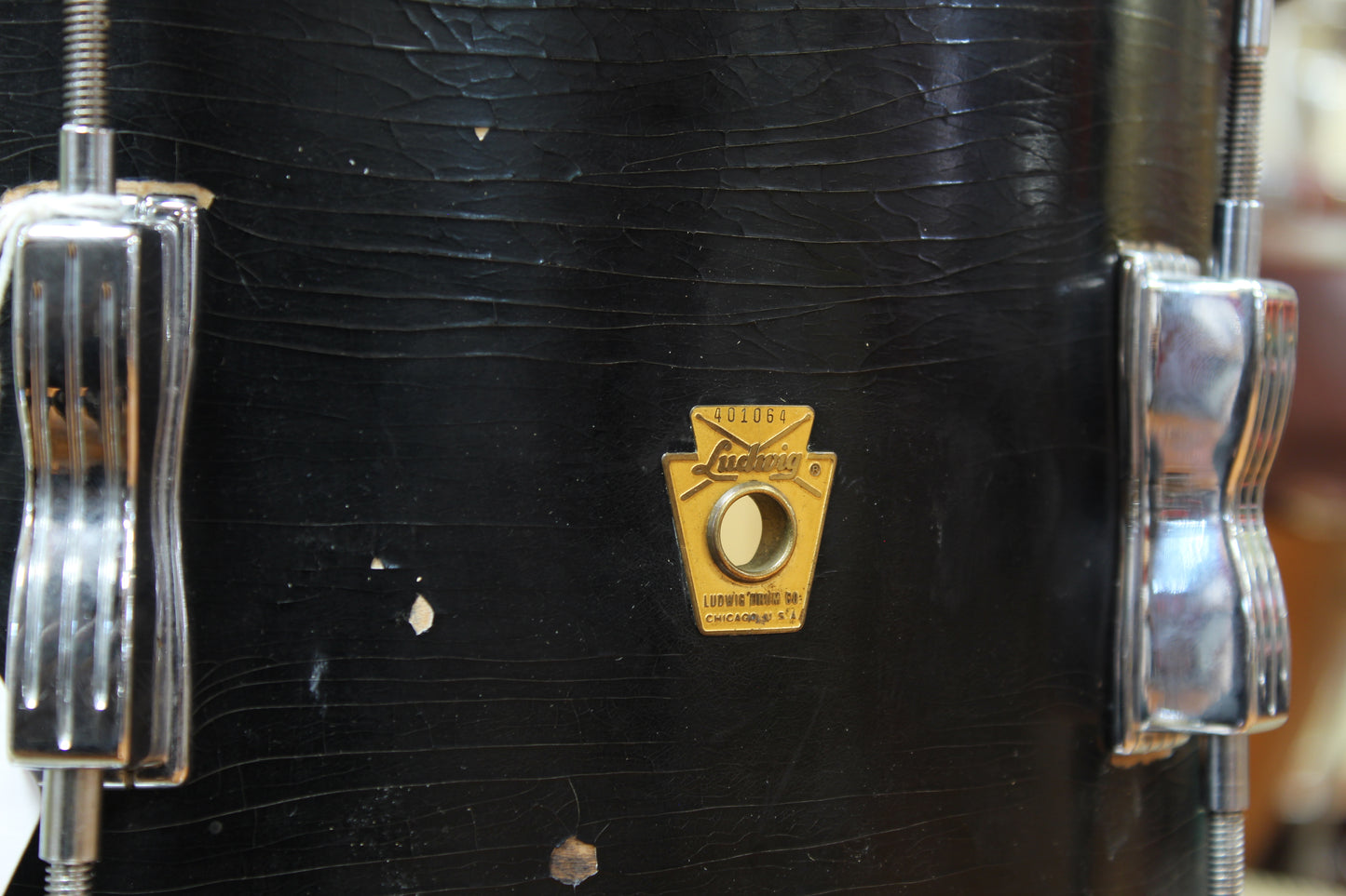 1966 Ludwig Club Date in Black Lacquer 14x20 14x14 8x12