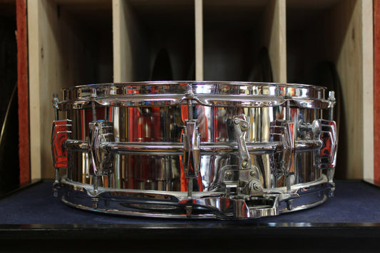 1960s Ludwig 5x14 Chrome Over Brass Super Sensitive Snare Drum
