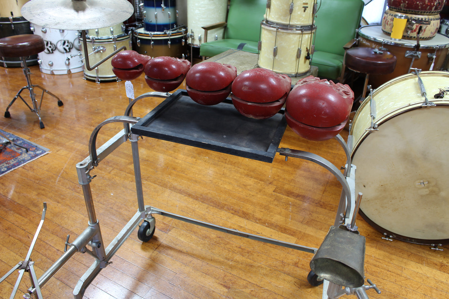 1930s Ludwig & Ludwig Special Deluxe Drum outfit in Avalon Pearl 14x28 12x14 9x13