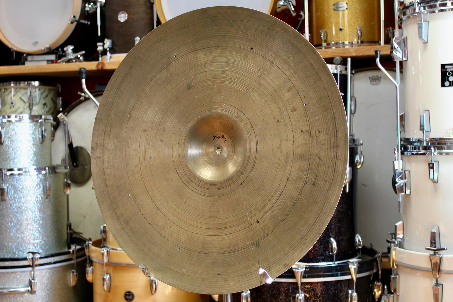 1950s A. Zildjian 24" Block Stamp Ride 3408g