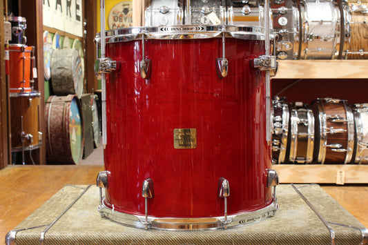 1990s Yamaha 16x16 Birch Custom Absolute Floor Tom in Red Autumn