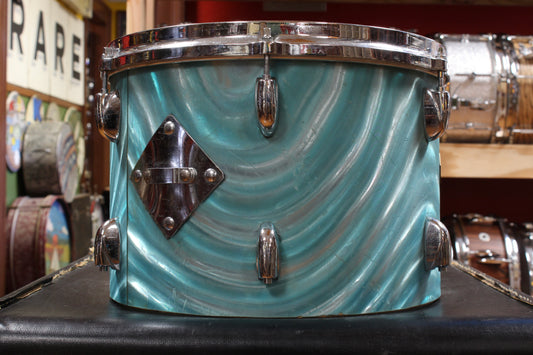 1970s Gretsch 9x13 Tom in Aqua Satin Flame