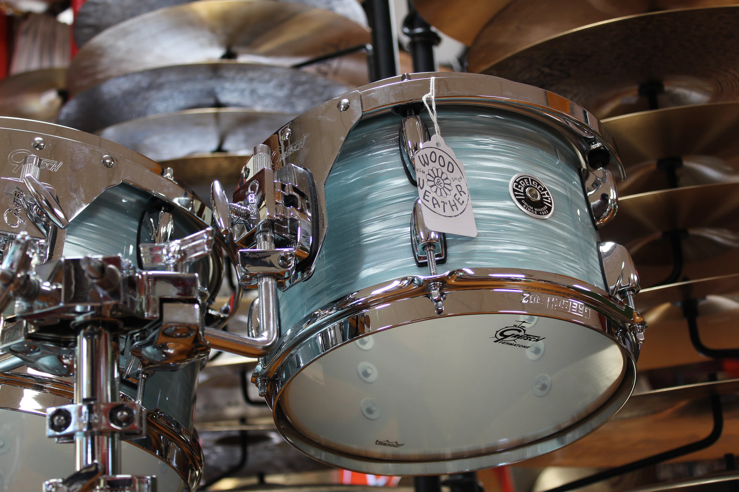 2023 Gretsch Brooklyn Euro outfit in Vintage Oyster White 18x22 14x16 8x12 7x10
