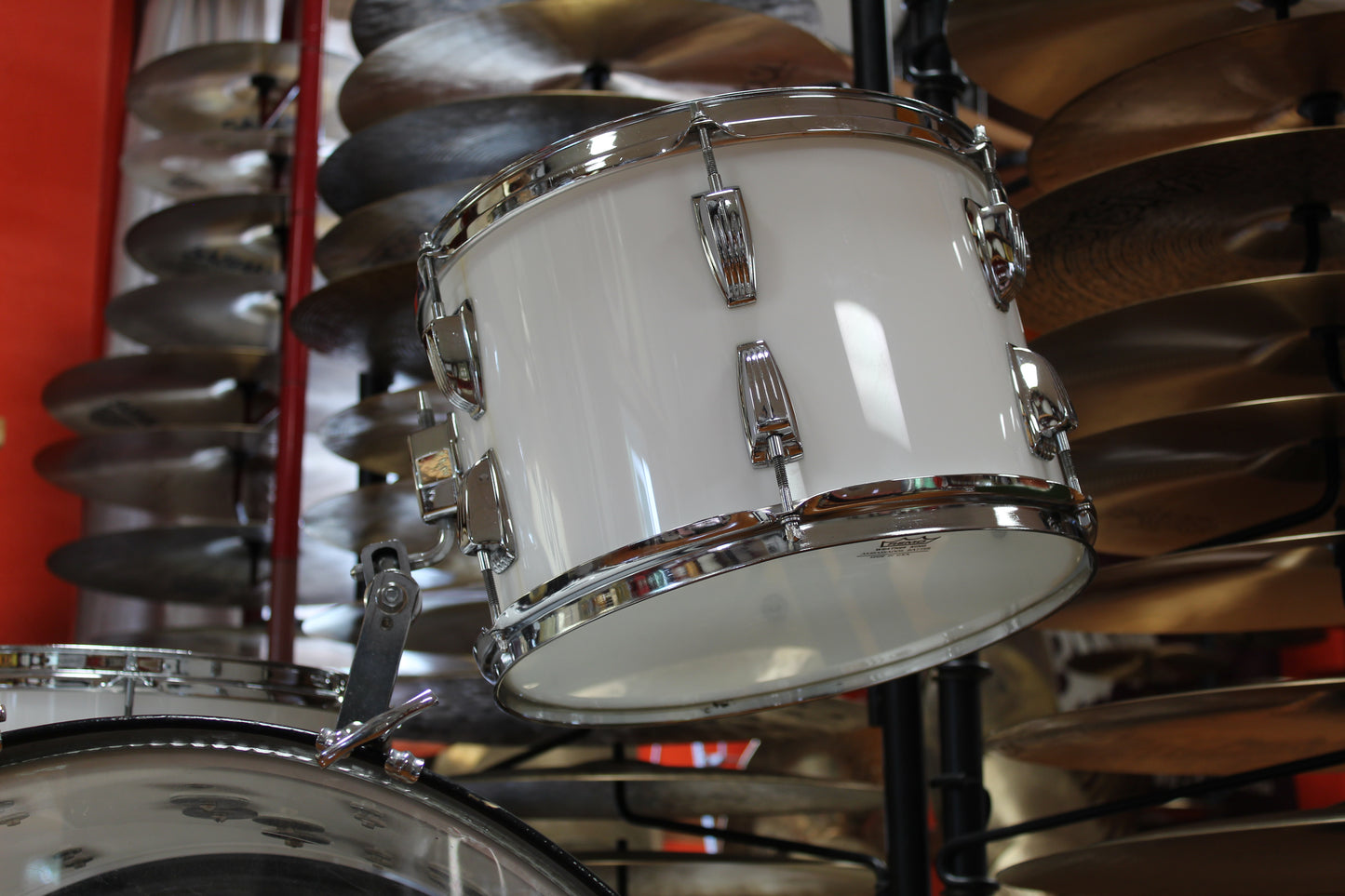 1970s Ludwig Super Classic in White Vistalite 14x22 16x16 9x13