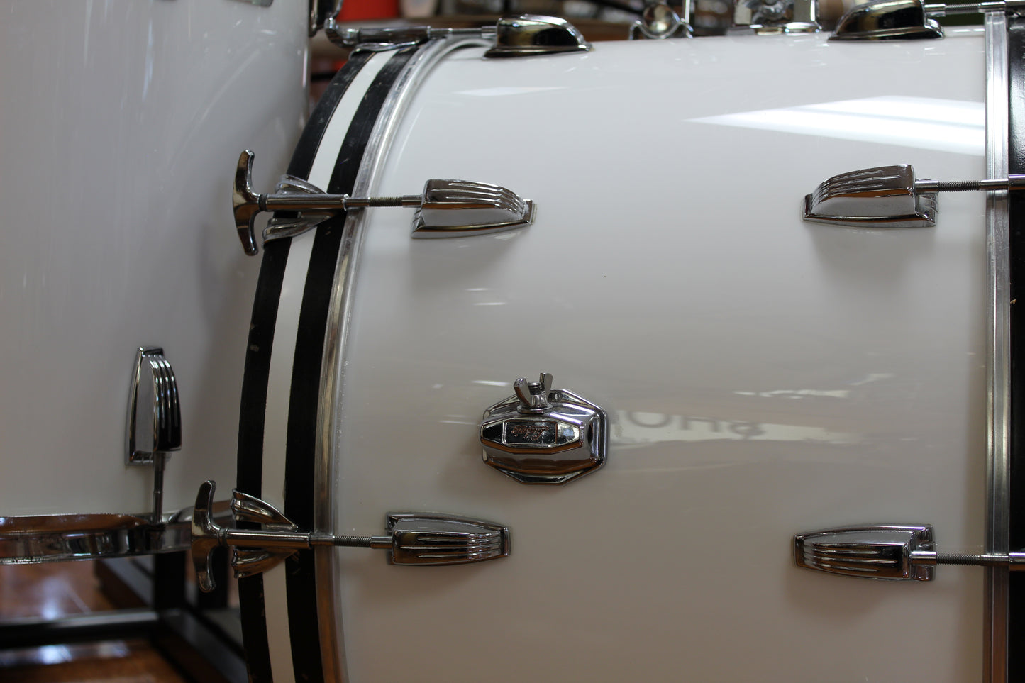 1970s Ludwig Super Classic in White Vistalite 14x22 16x16 9x13