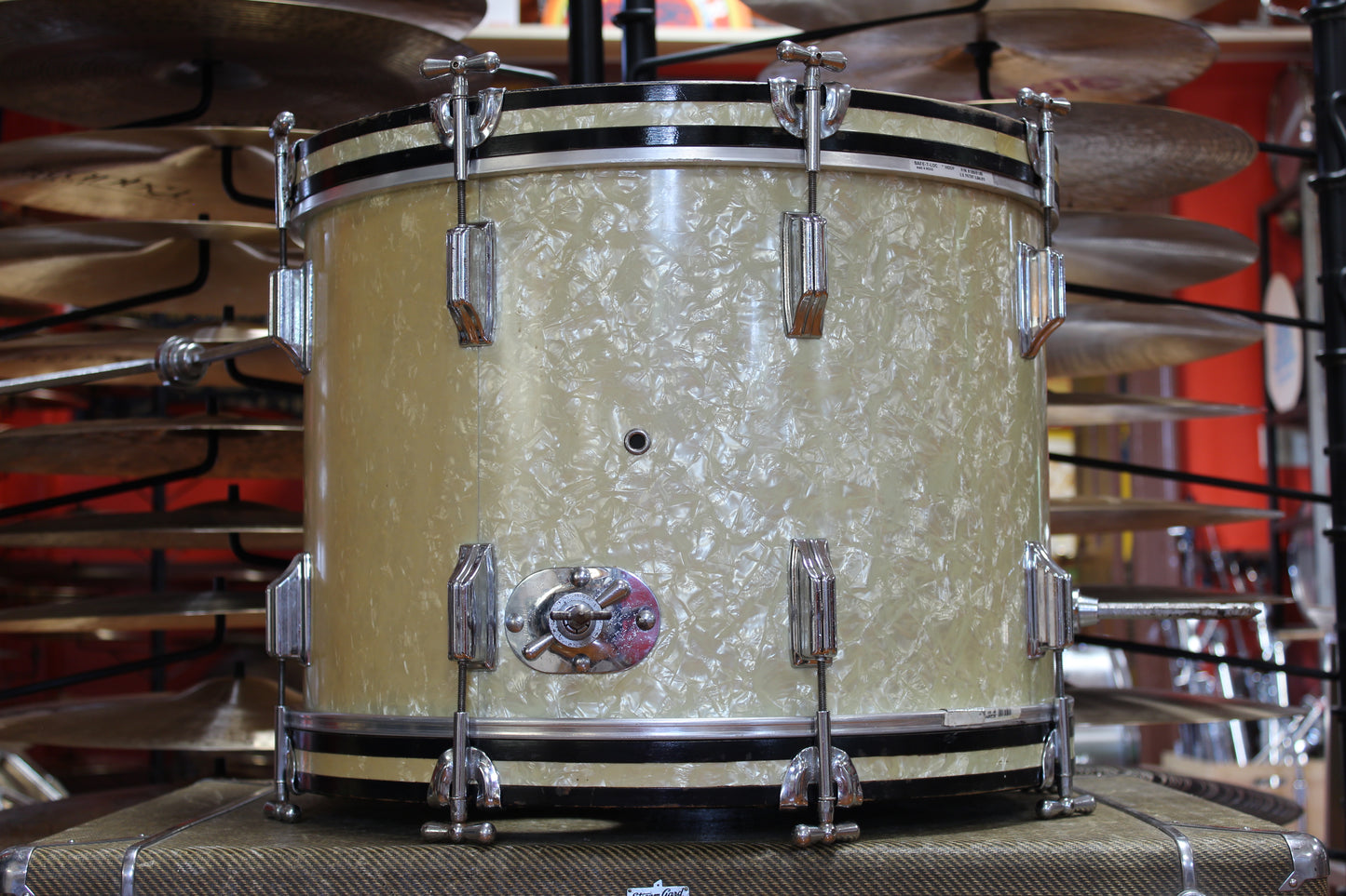 1960s Rogers Holiday in White Marine Pearl 14x20 16x14 9x13