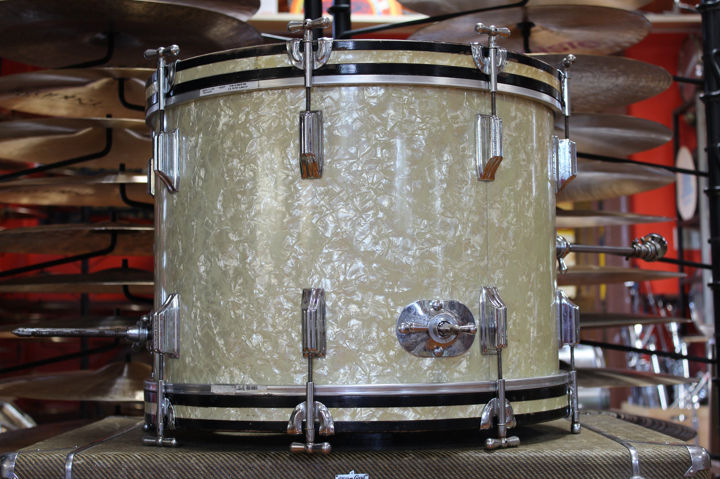 1960s Rogers Holiday in White Marine Pearl 14x20 16x14 9x13
