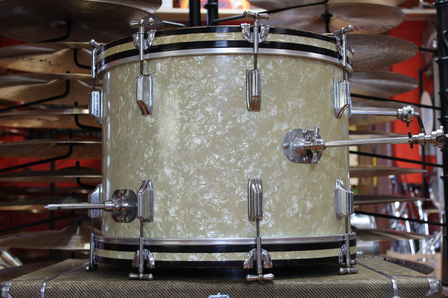 1960s Rogers Holiday in White Marine Pearl 14x20 16x14 9x13