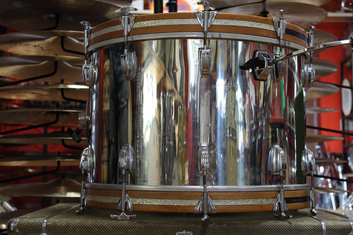 1970s Ludwig Hollywood Stainless Steel 14x22 16x16 9x13 8x12