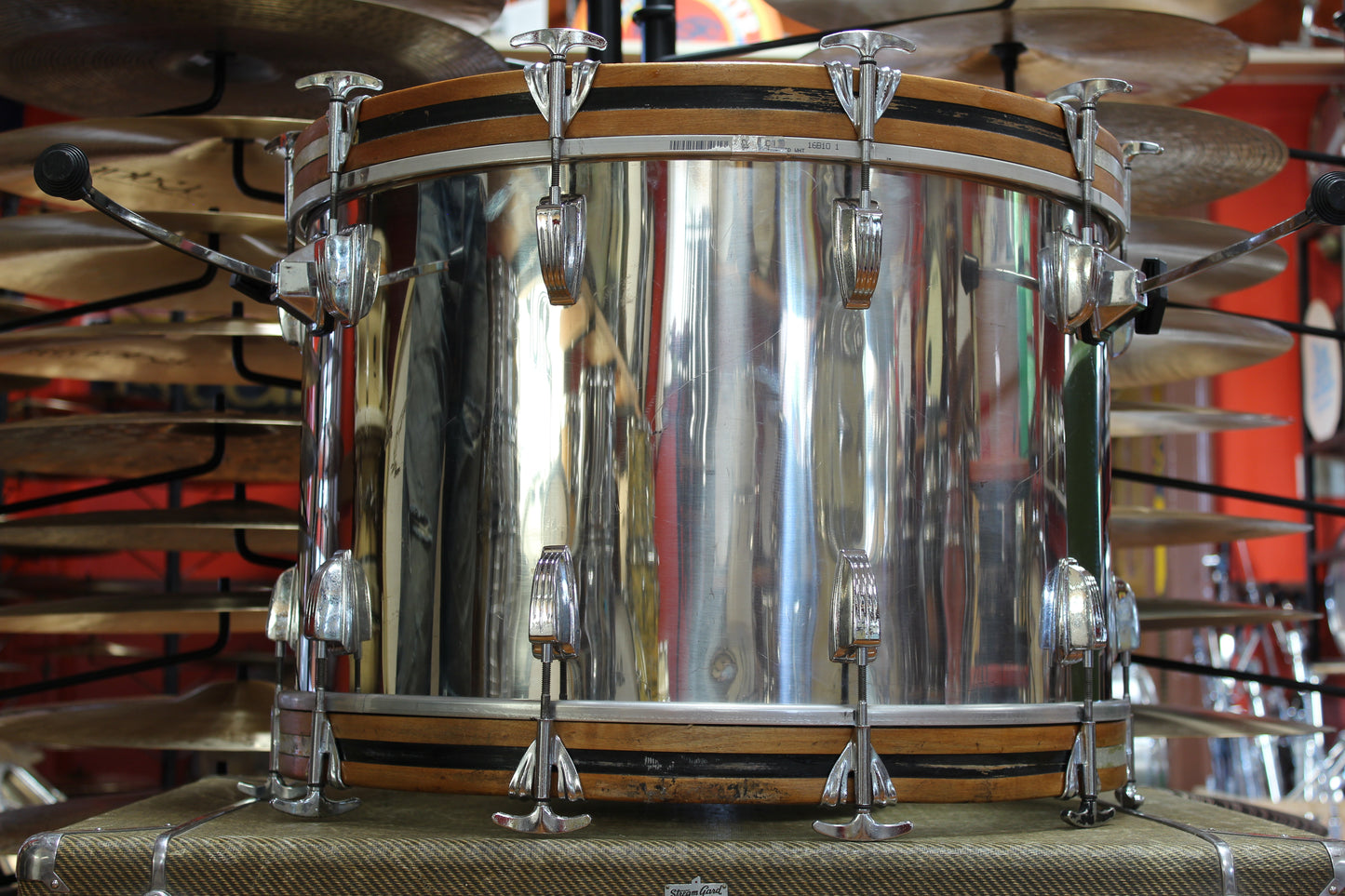 1970s Ludwig Hollywood Stainless Steel 14x22 16x16 9x13 8x12