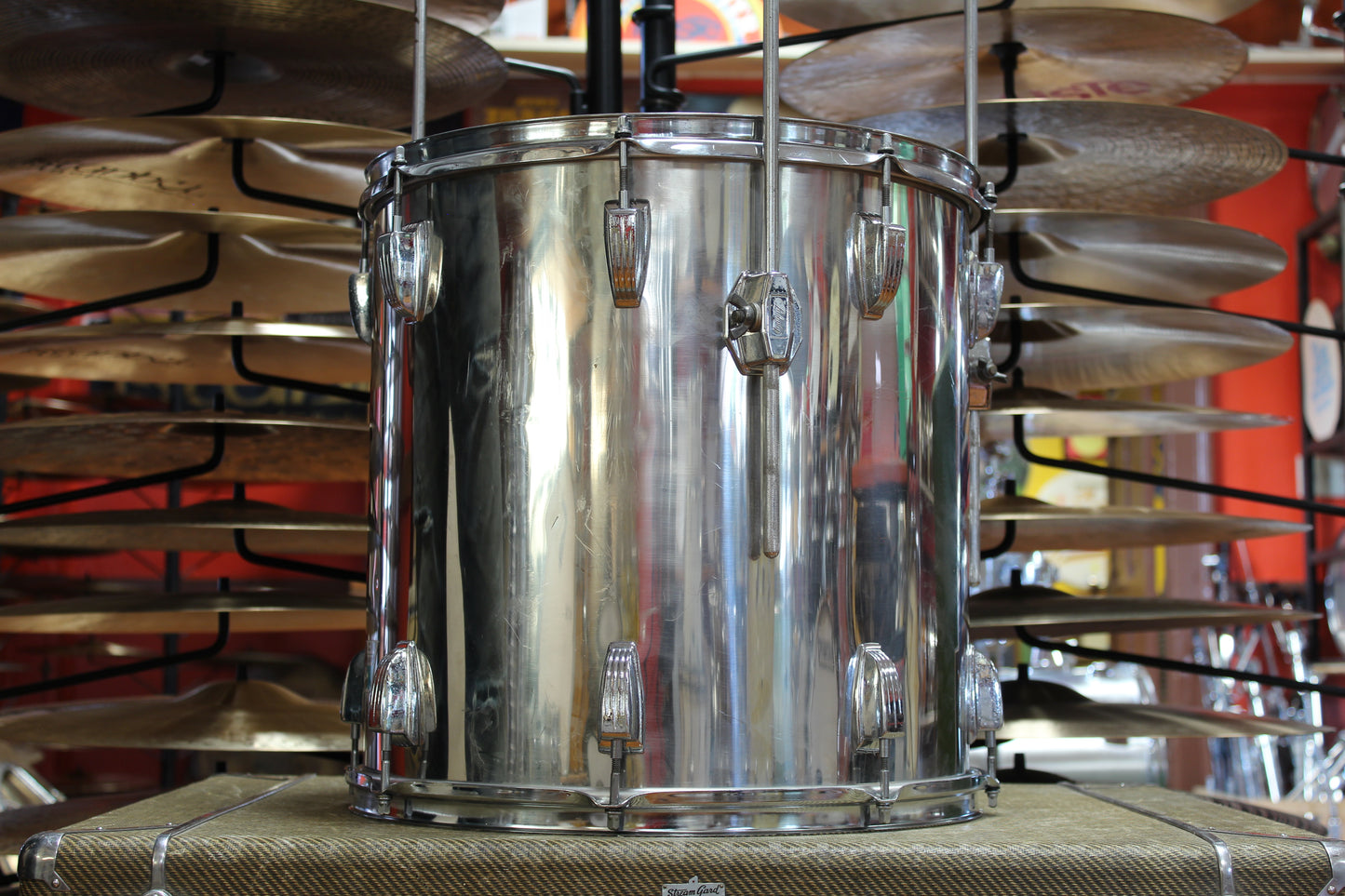1970s Ludwig Hollywood Stainless Steel 14x22 16x16 9x13 8x12