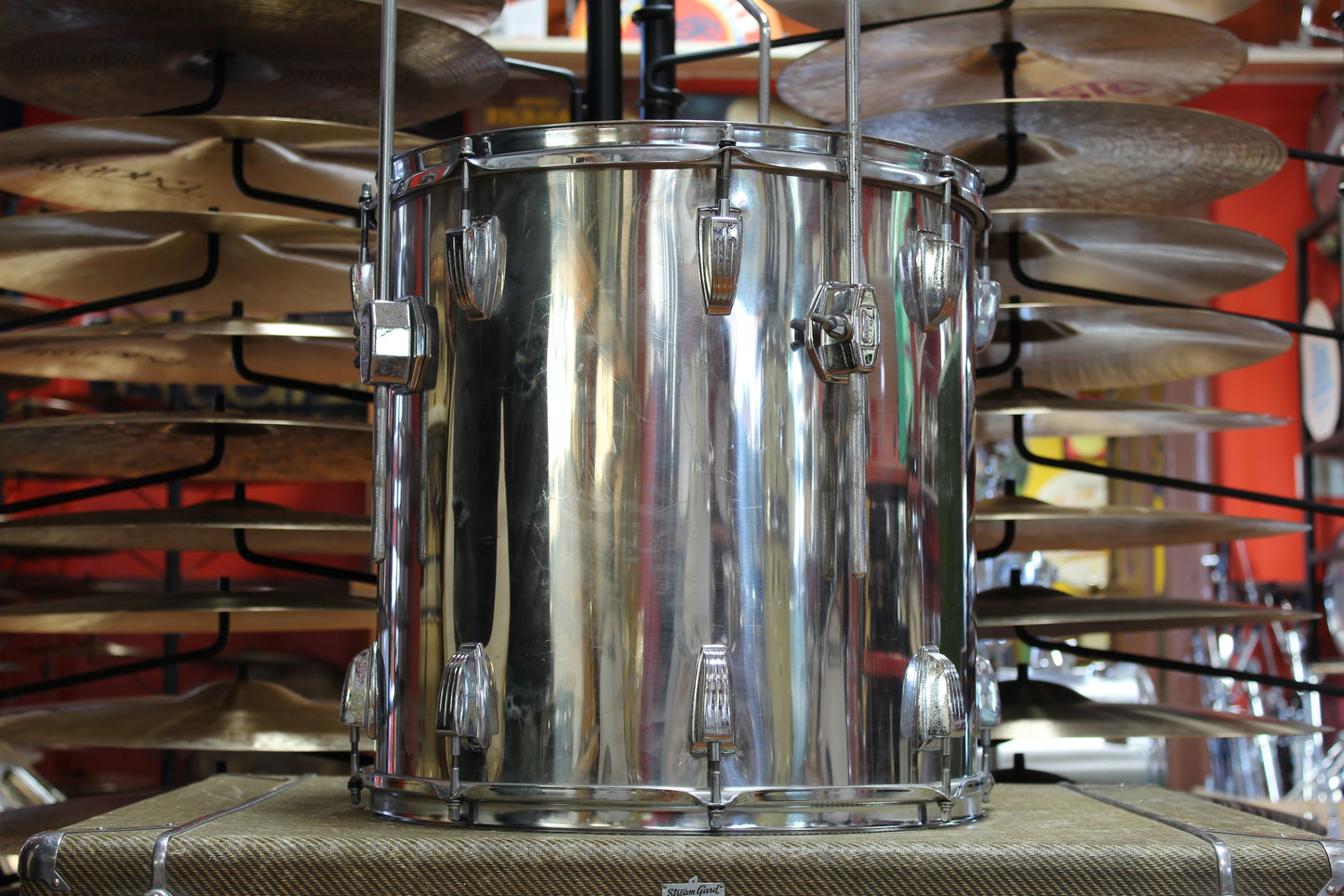 1970s Ludwig Hollywood Stainless Steel 14x22 16x16 9x13 8x12