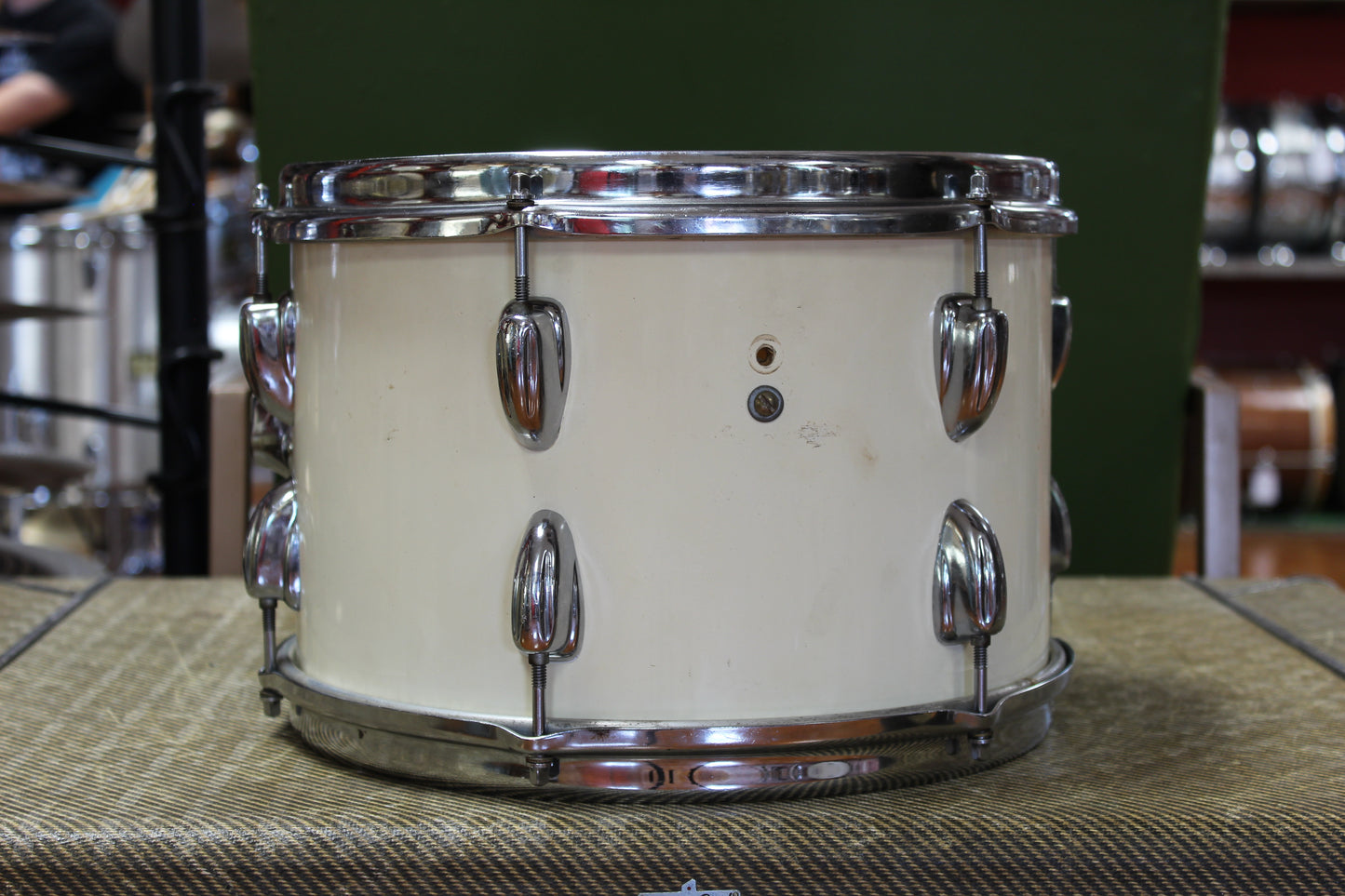1970s Slingerland Modern Jazz in White Gloss 14x18 14x14 8x12