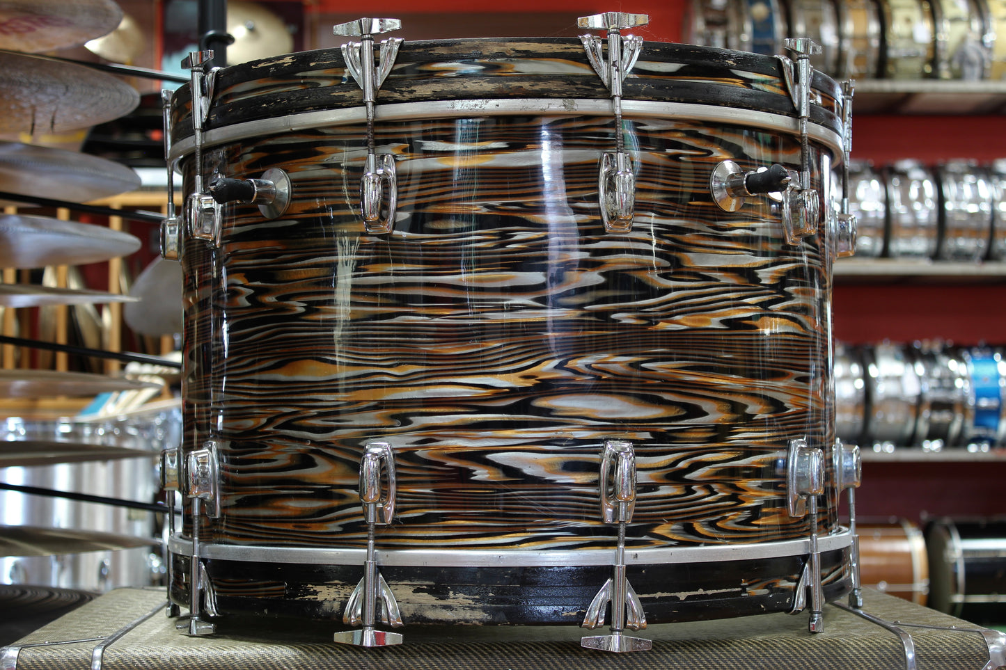 1970s Ludwig Standard in Gold Strata 14x22 9x13 5x14