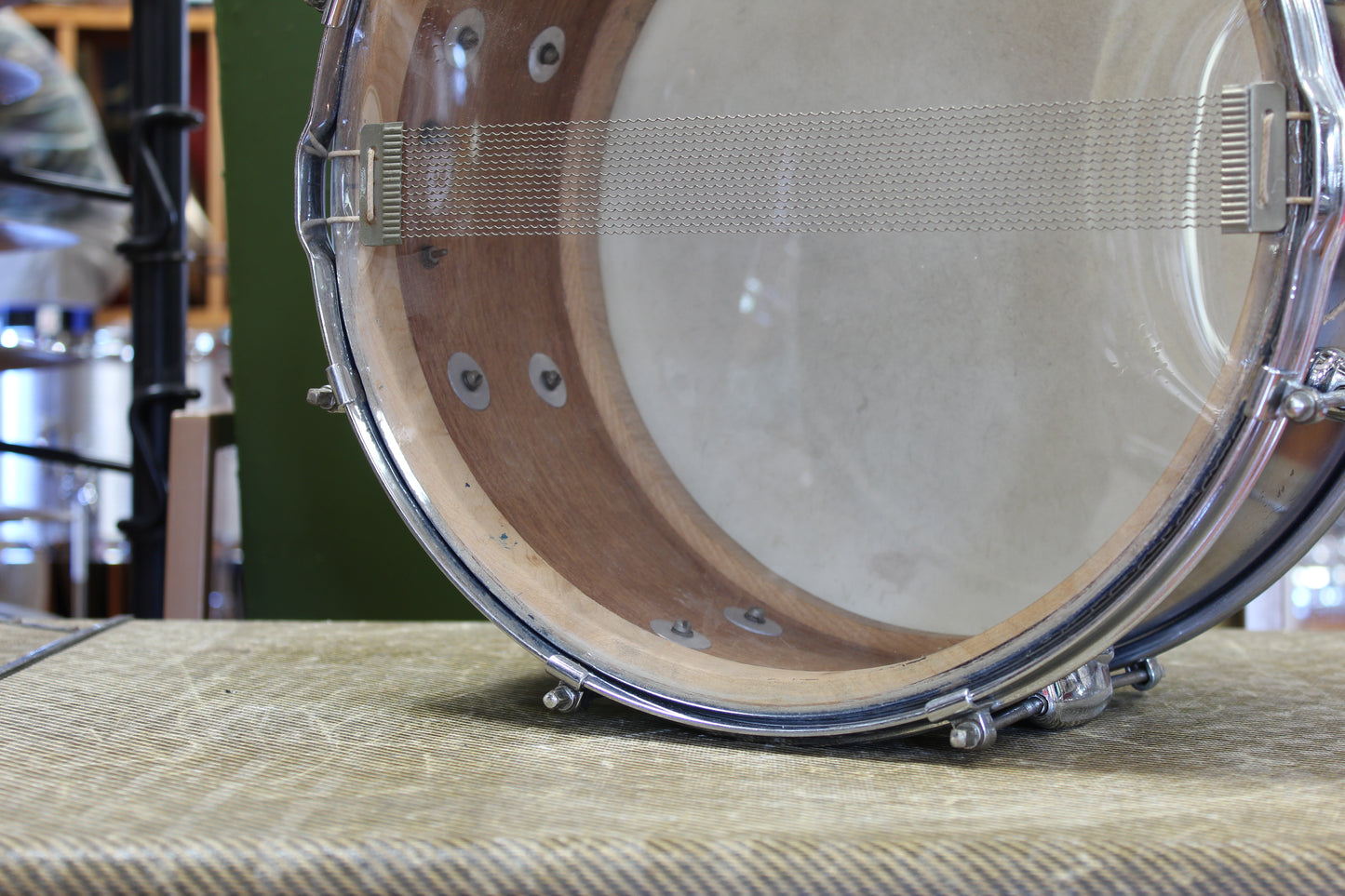1950s Slingerland Swing-Master Ensemble in Blue & Gold Duco 14x22 6.5x14 14x14 8x12