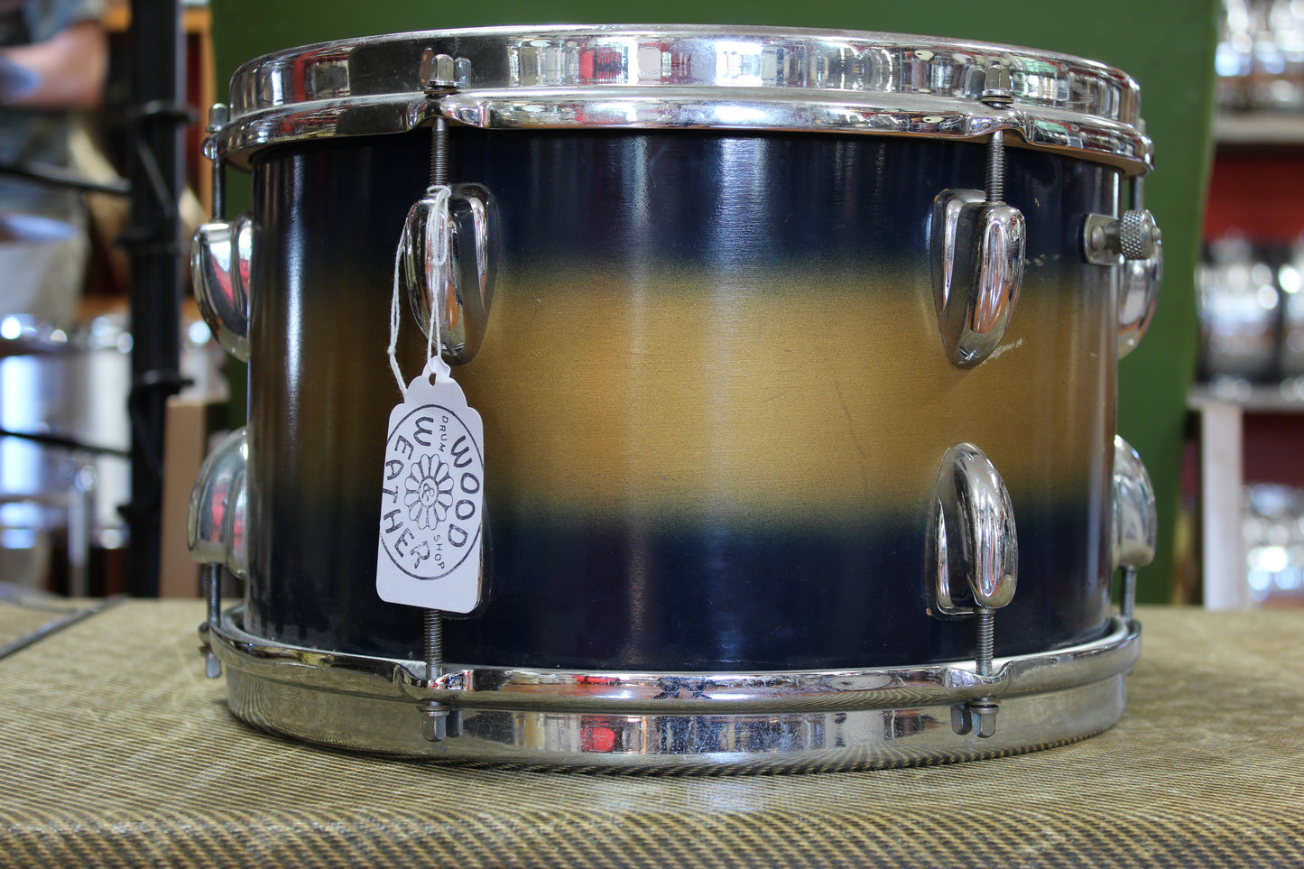 1950s Slingerland Swing-Master Ensemble in Blue & Gold Duco 14x22 6.5x14 14x14 8x12