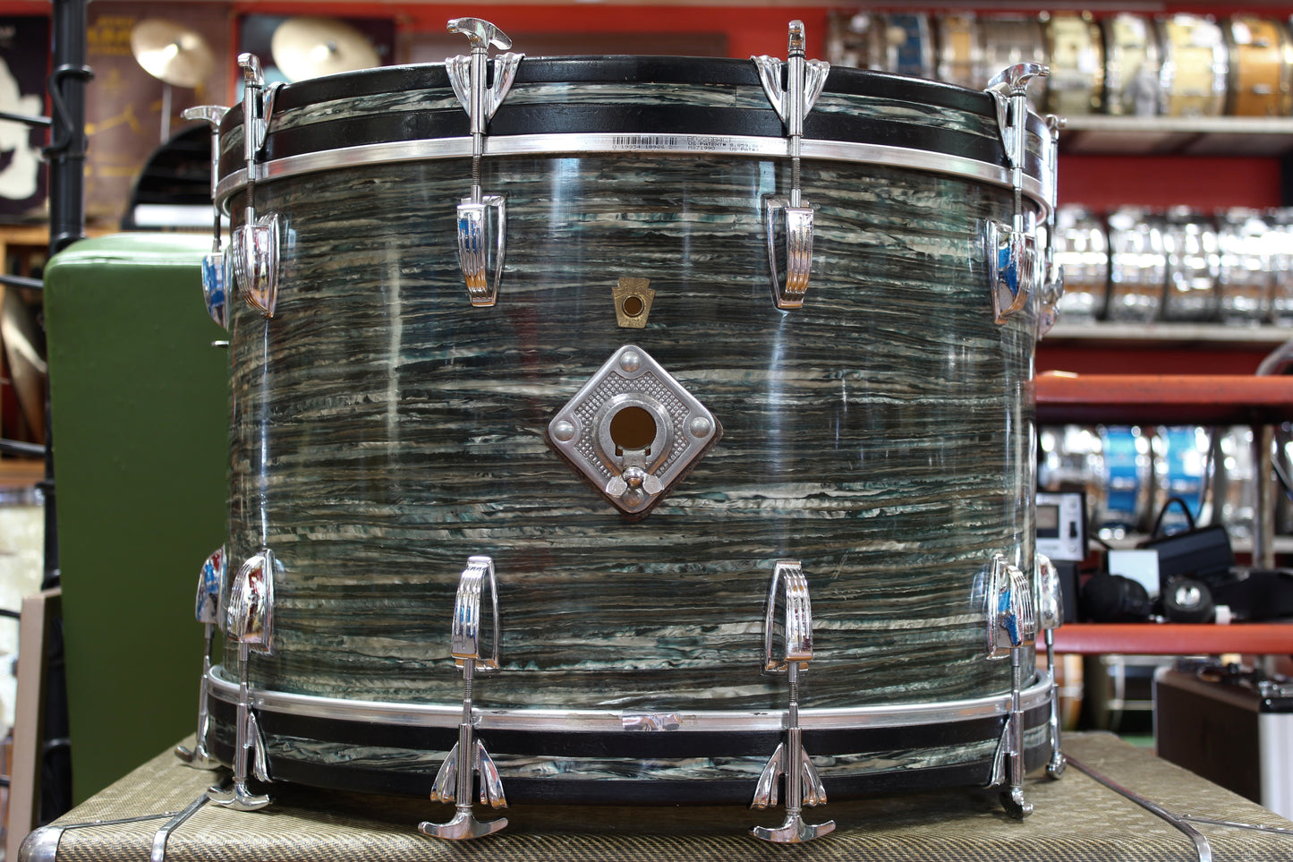 1960s Ludwig Super Classic in Oyster Blue Pearl 14x22 16x16 9x13