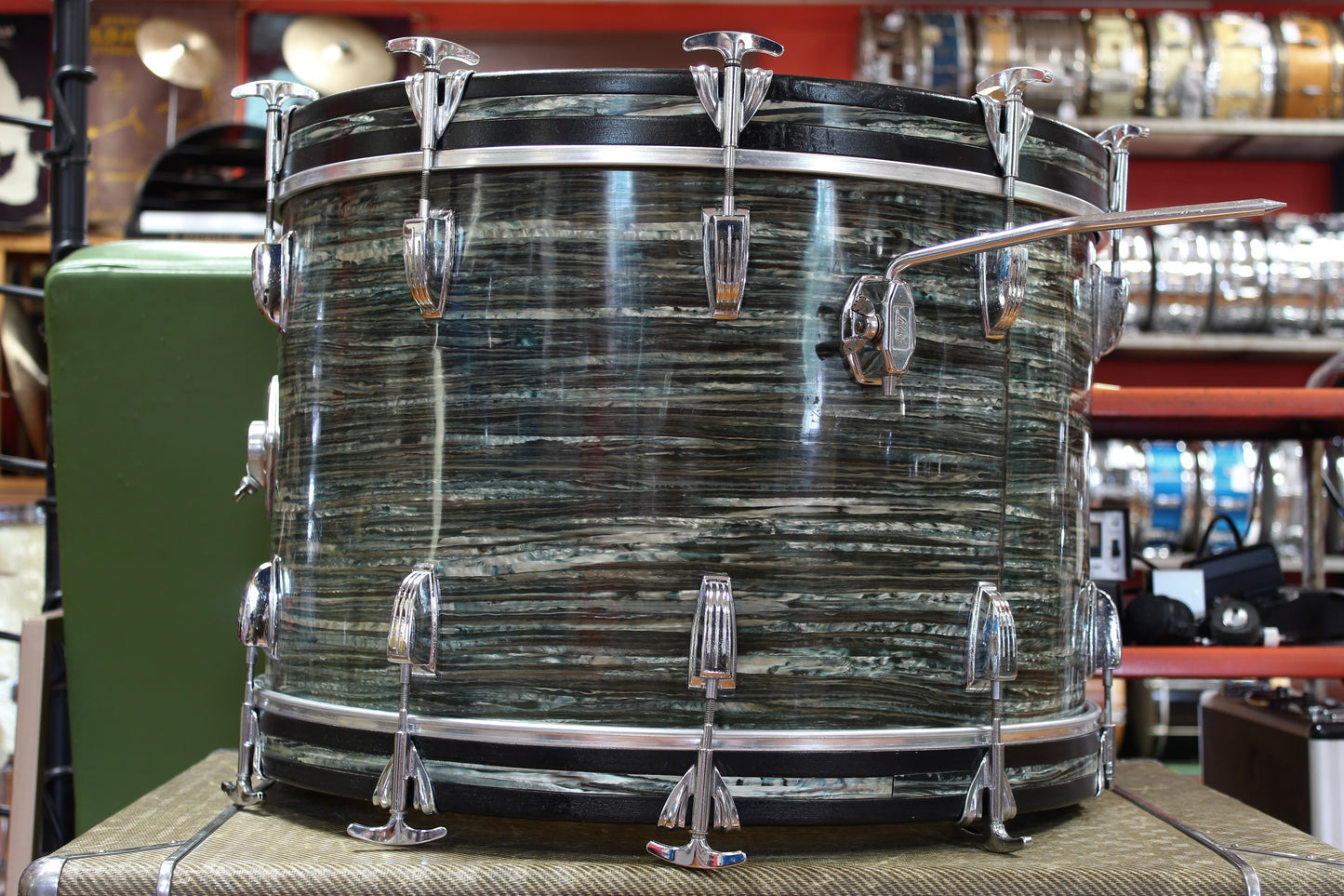 1960s Ludwig Super Classic in Oyster Blue Pearl 14x22 16x16 9x13