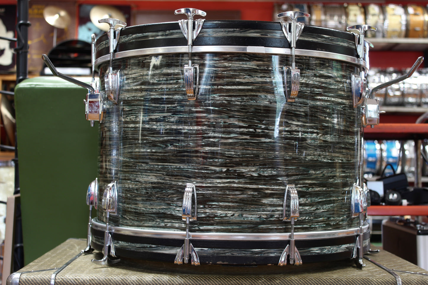 1960s Ludwig Super Classic in Oyster Blue Pearl 14x22 16x16 9x13