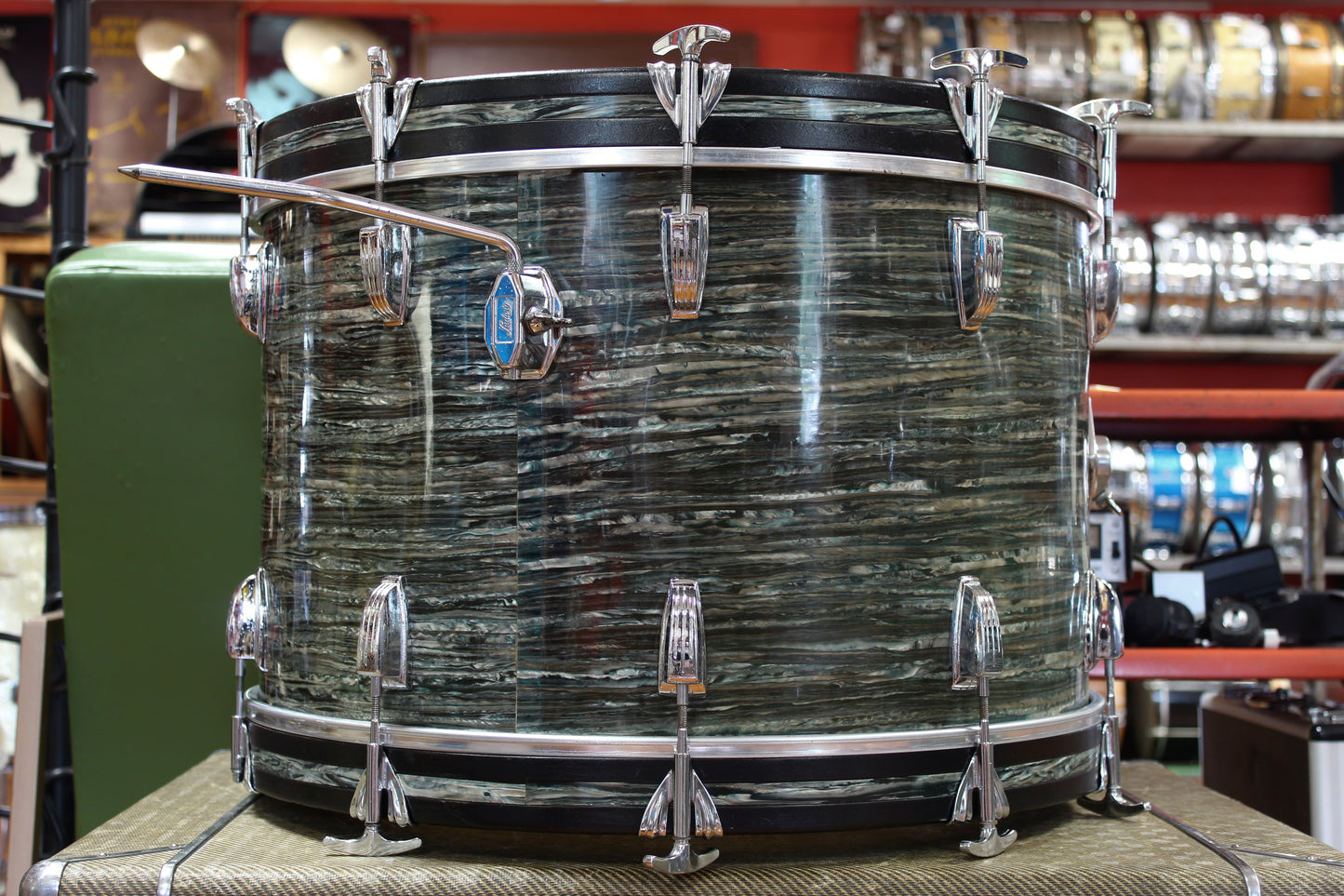 1960s Ludwig Super Classic in Oyster Blue Pearl 14x22 16x16 9x13