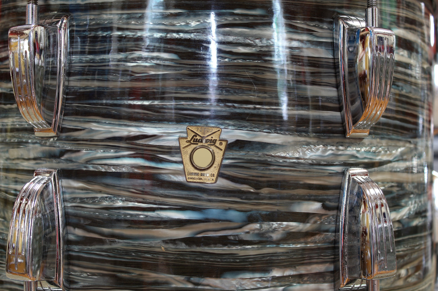 1960s Ludwig Super Classic in Oyster Blue Pearl 14x22 16x16 9x13
