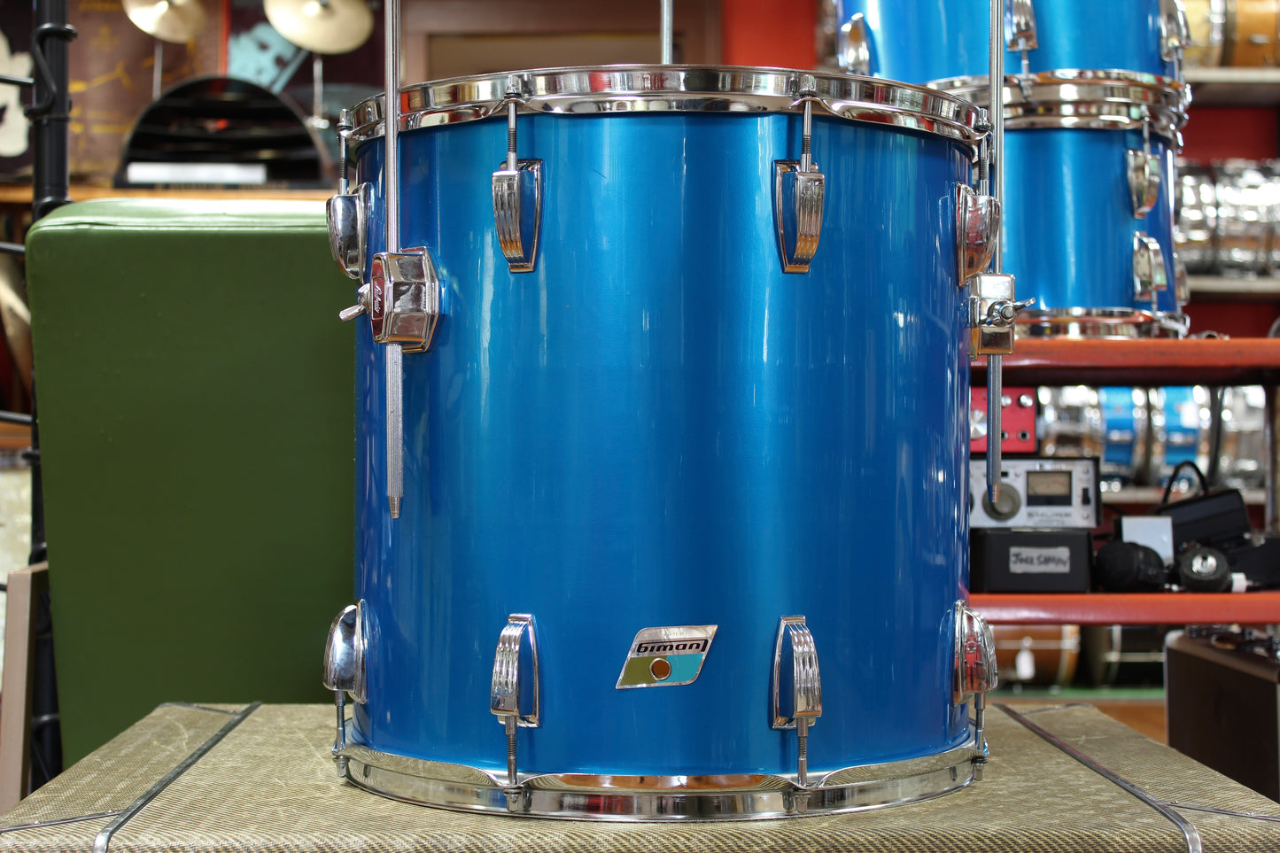 1970s Ludwig Hollywood outfit in Blue Silk 14x22 16x16 9x13 8x12