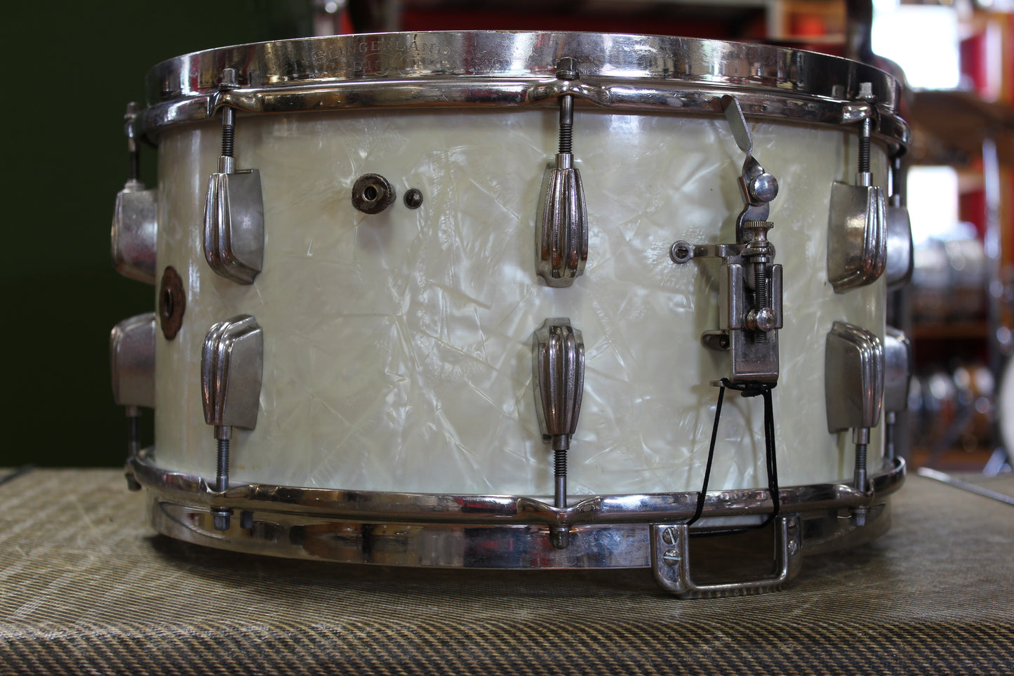 1940s Slingerland Buddy Rich Artists' Model Radio King 7"x14" in Marine Pearl