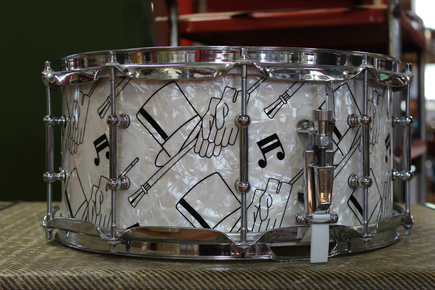 1999 Ludwig 90th Anniversary 6.5x14 Top Hat & Cane Snare Drum NOS