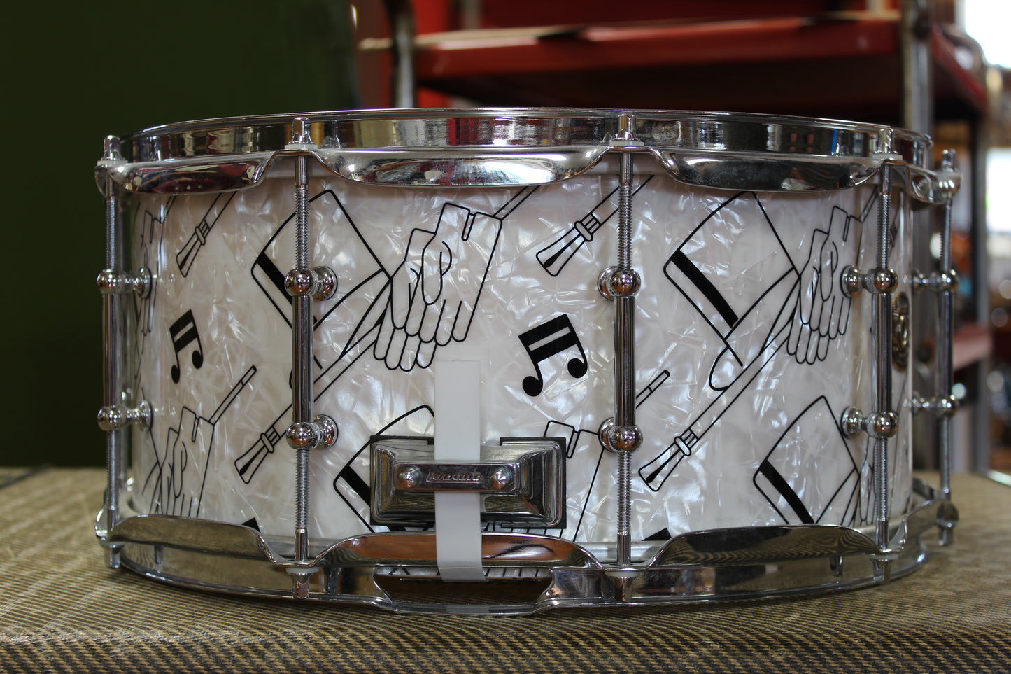 1999 Ludwig 90th Anniversary 6.5x14 Top Hat & Cane Snare Drum NOS
