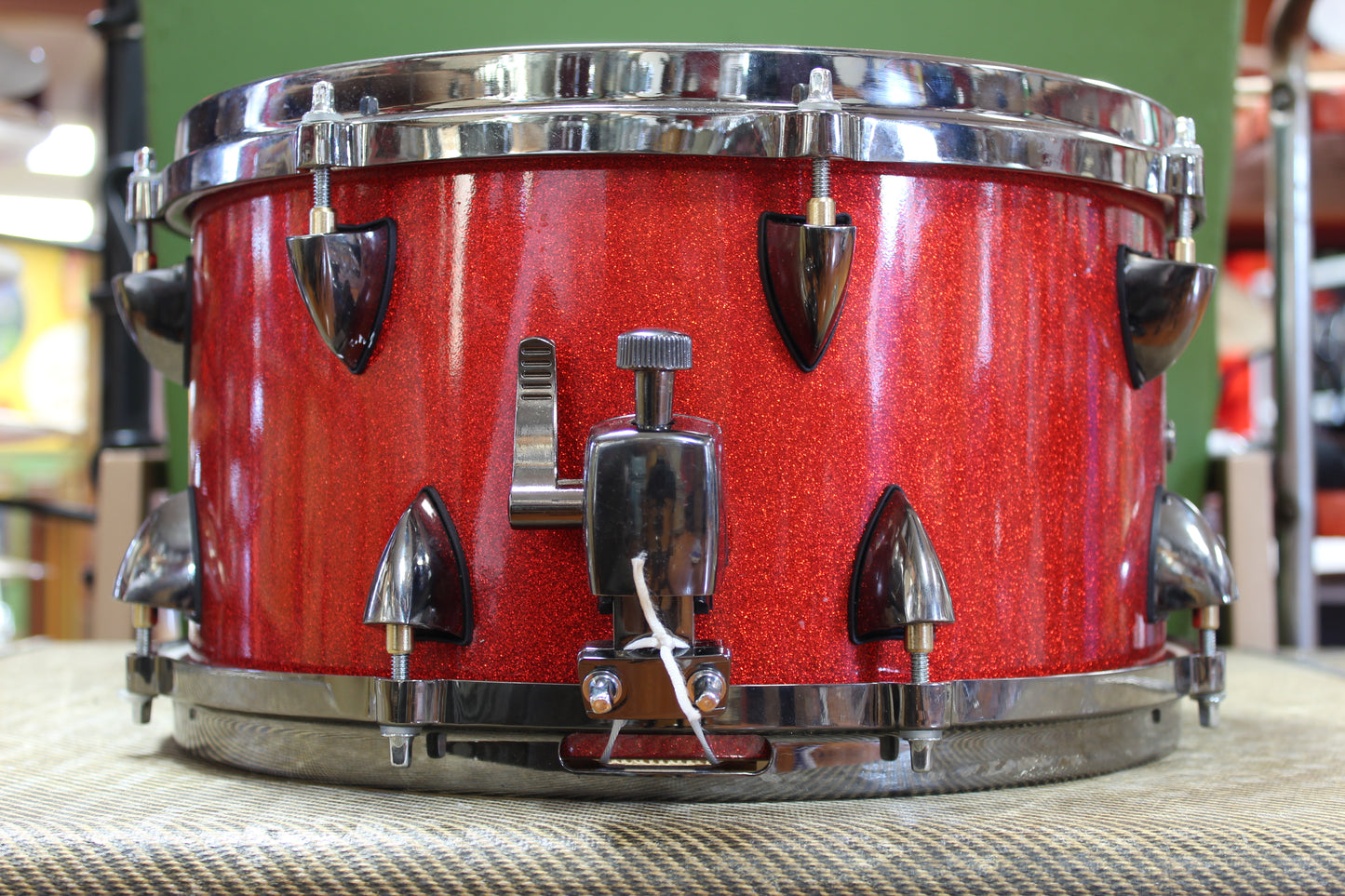 00s Orange County 7X13 Snare Drum in Red Glitter