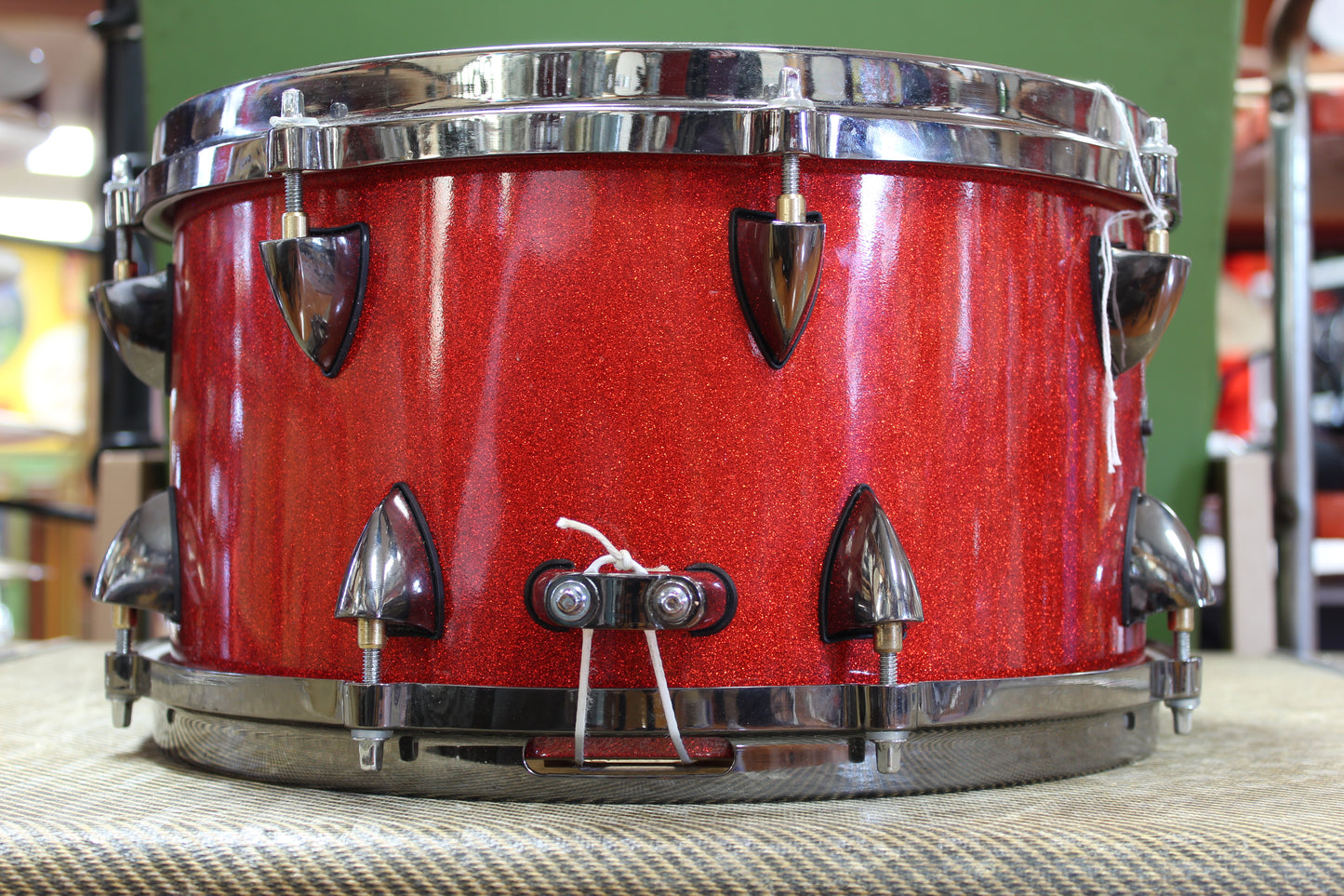 00s Orange County 7X13 Snare Drum in Red Glitter