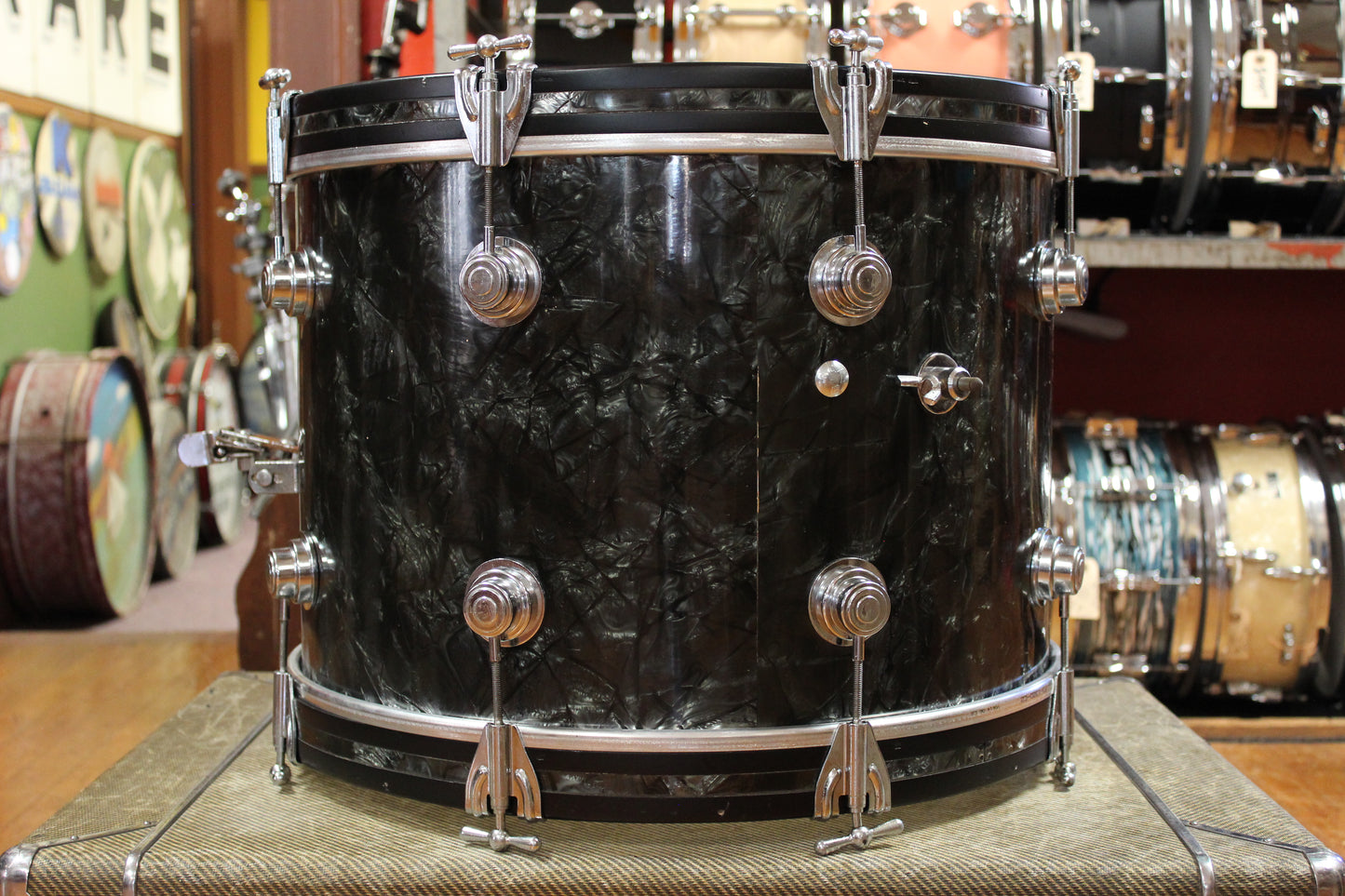 1950s George Way Aristocrat Outfit in Black Diamond Pearl 14x20 8x12 14x14 5.5x14
