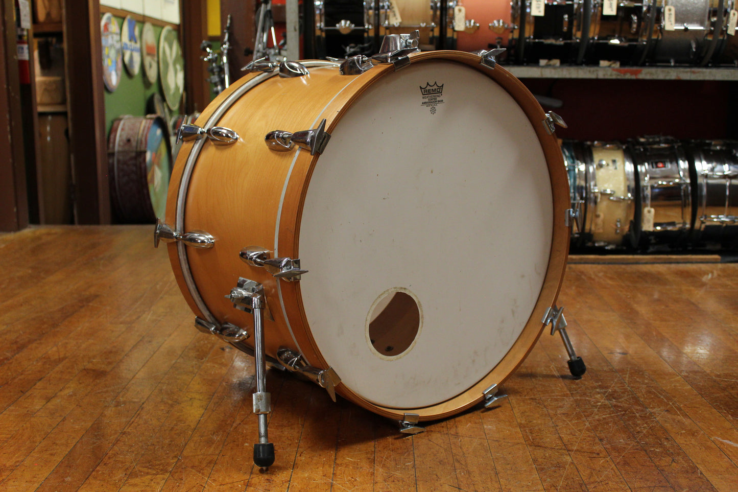 1970s Yamaha 9000 Series Outfit in Natural Birch14x22 8x12 9x13 16x16