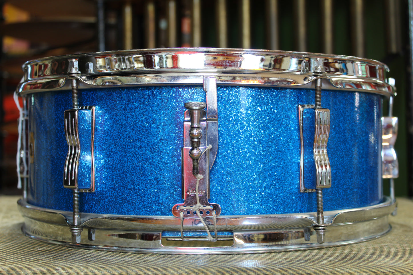 1965 Ludwig 5"x14" Pioneer Snare Drum in Blue Sparkle