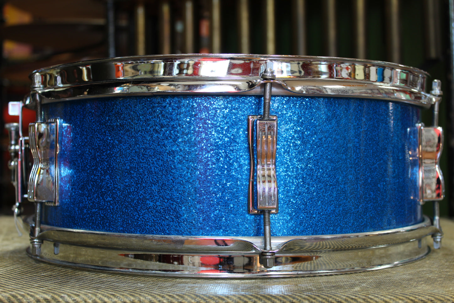 1965 Ludwig 5"x14" Pioneer Snare Drum in Blue Sparkle