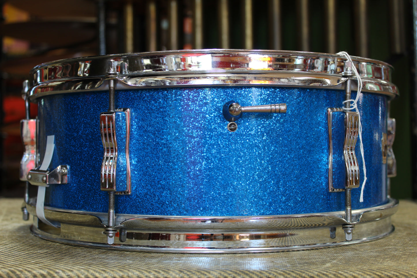 1965 Ludwig 5"x14" Pioneer Snare Drum in Blue Sparkle