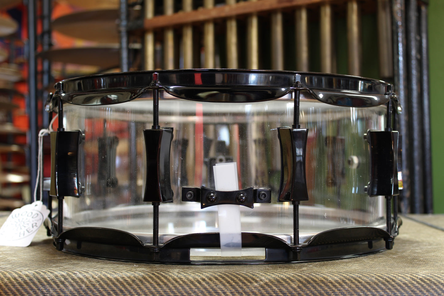 Pork Pie 6.5x14 Pig Lite Snare Drum in Clear Acrylic