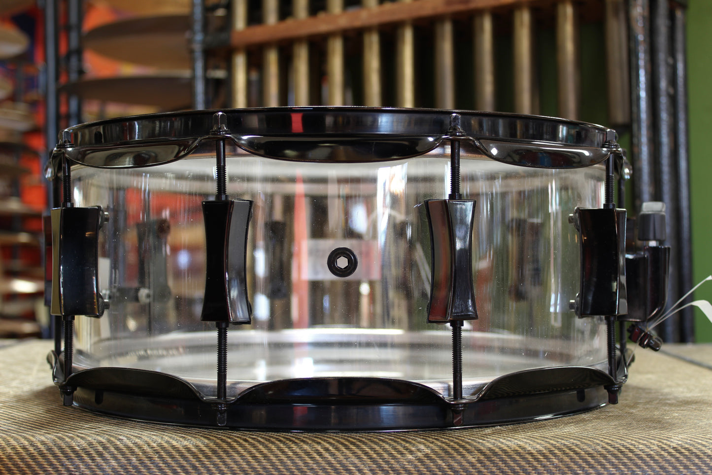 Pork Pie 6.5x14 Pig Lite Snare Drum in Clear Acrylic