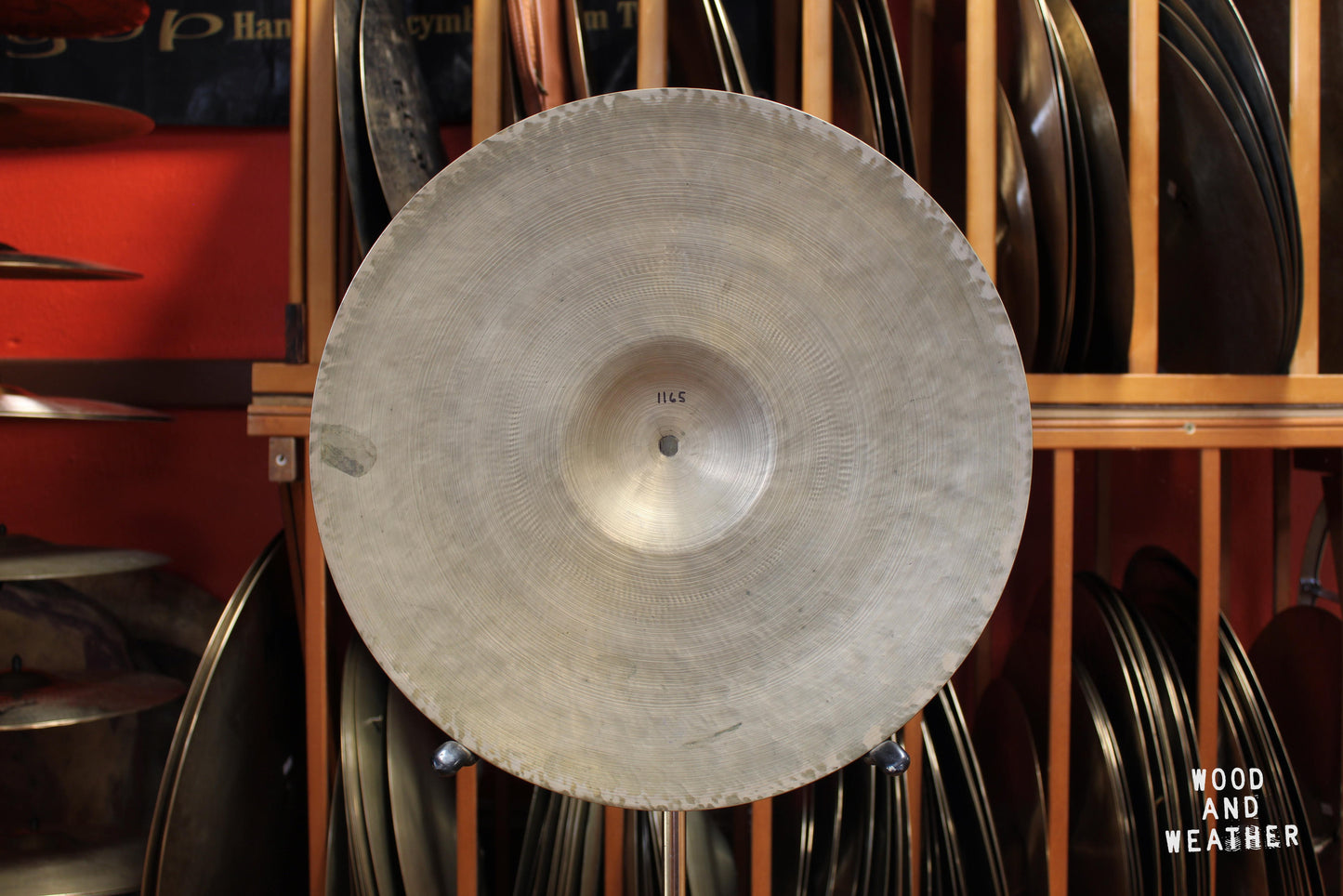 1960s K. Zildjian 16" Intermediate Stamp Crash Cymbal 1165g