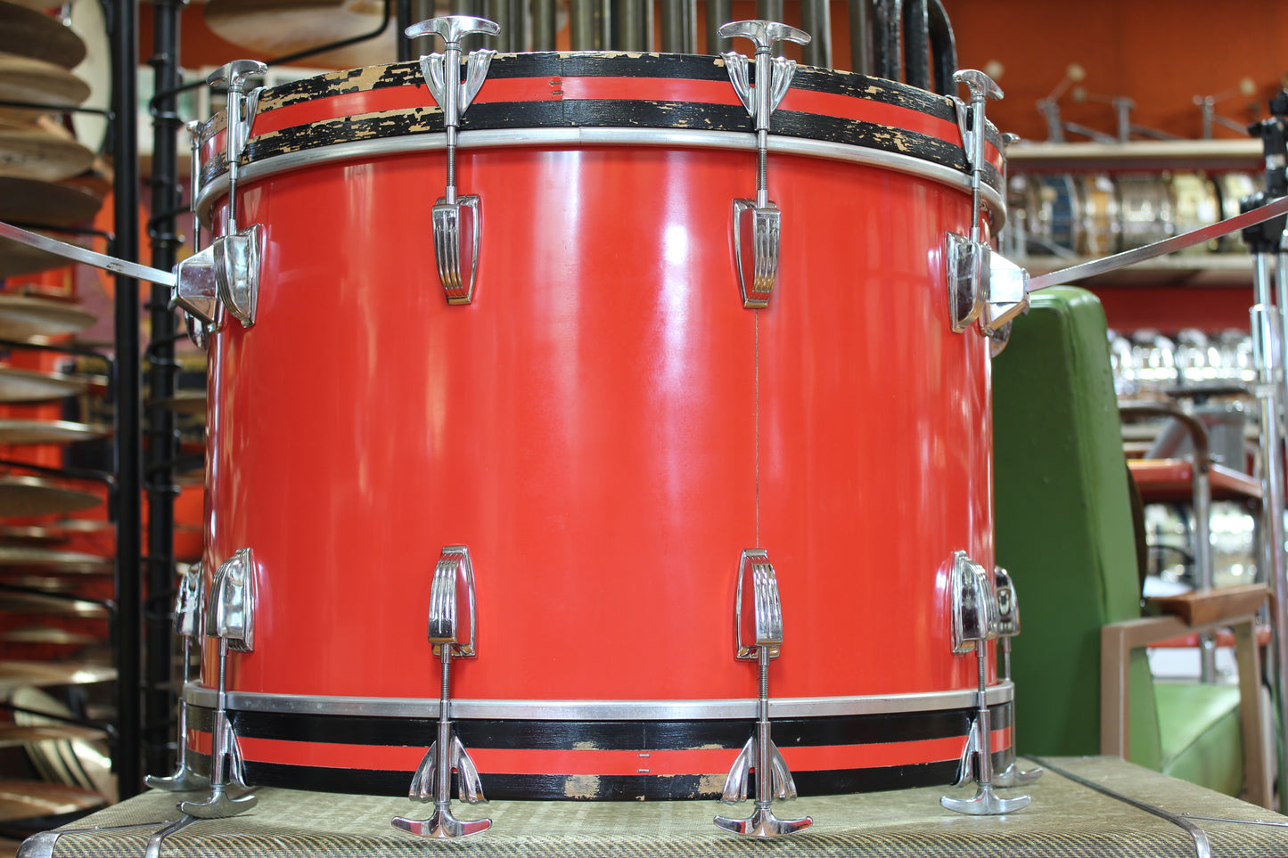 1980s Ludwig Combo II in Red Cortex 14x22 16x16 9x13 8x12