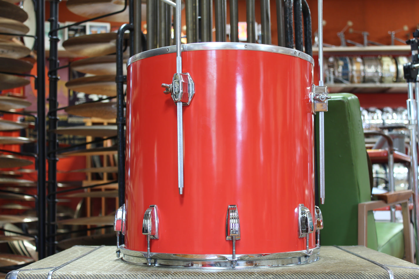 1980s Ludwig Combo II in Red Cortex 14x22 16x16 9x13 8x12