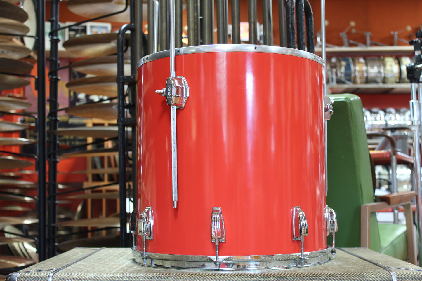 1980s Ludwig Combo II in Red Cortex 14x22 16x16 9x13 8x12