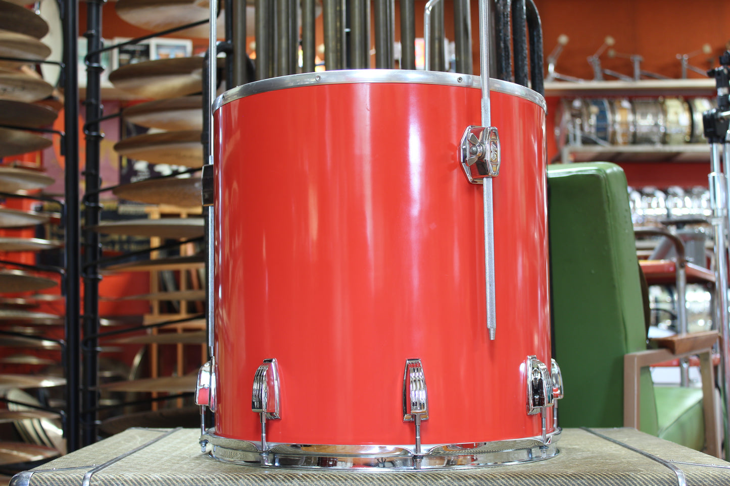 1980s Ludwig Combo II in Red Cortex 14x22 16x16 9x13 8x12