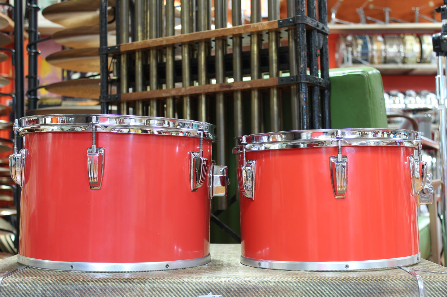 1980s Ludwig Combo II in Red Cortex 14x22 16x16 9x13 8x12