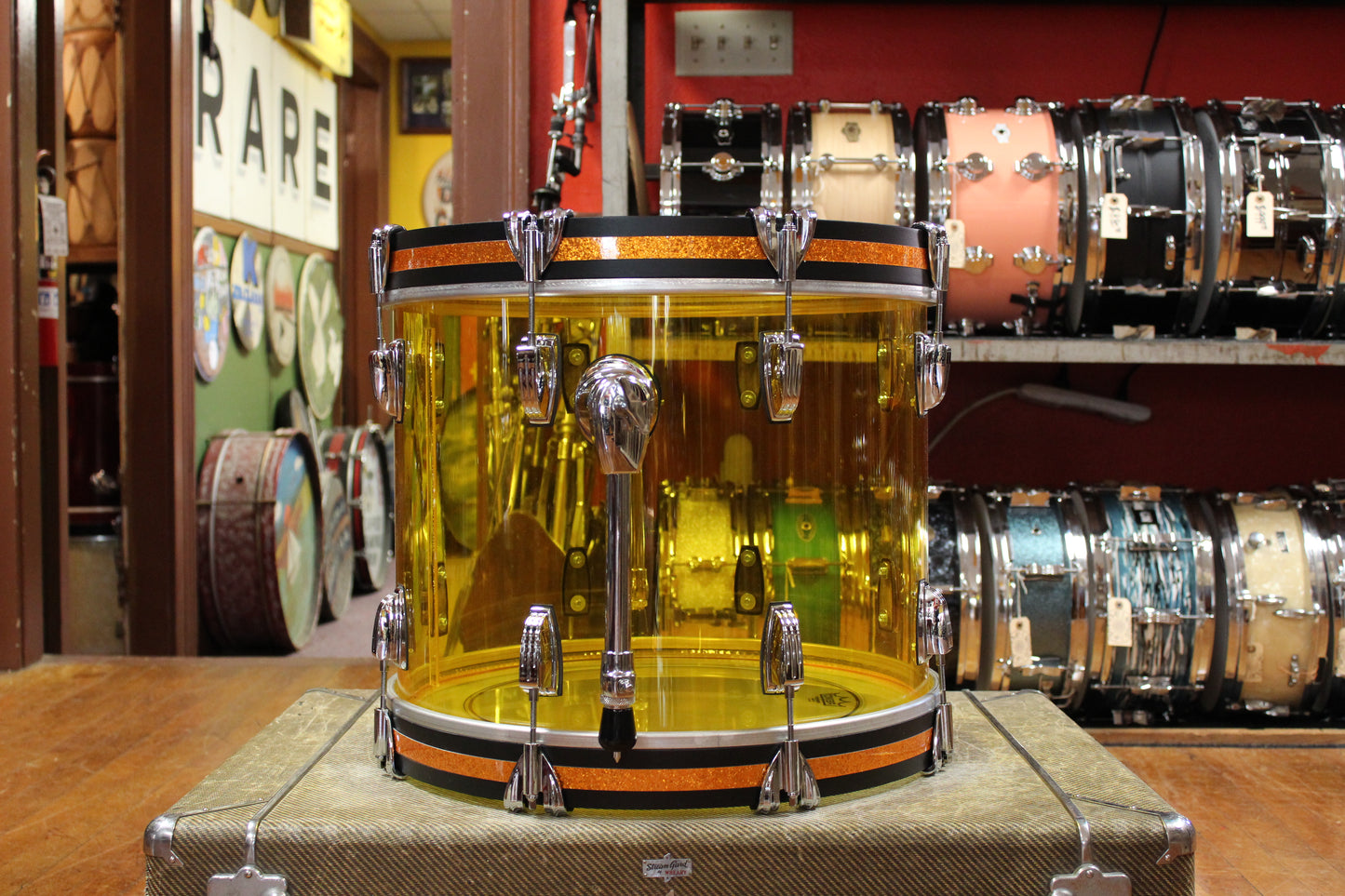 Ludwig Vistalite Bop Outfit in Yellow 14x18 8x12 14x14